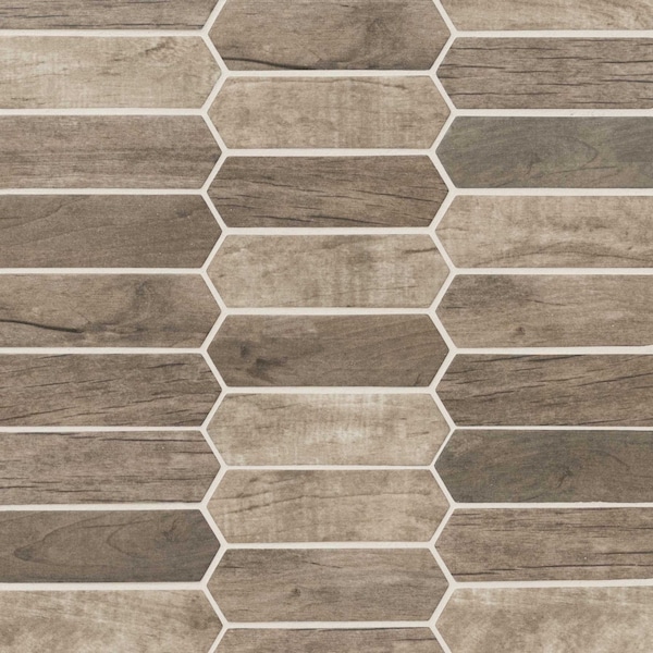 Msi Driftwood Picket 9.84In. X 14.13 In. Glass Mesh-Mounted Mosaic Tile, 15PK ZOR-MD-0287 - main